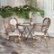 Flash Furniture Lourdes Thonet French Bistro Stacking Chair w/Arms, White/Gray PE Rattan/Bamboo Alum Frame, 4PK 4-SDA-AD642002A-WHGY-NAT-GG - alternate 5